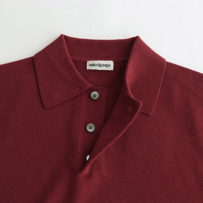 CLASSIC WOOL YARN ‘80 POLO’ JUMPER #RED [NG23W-04SW01C]