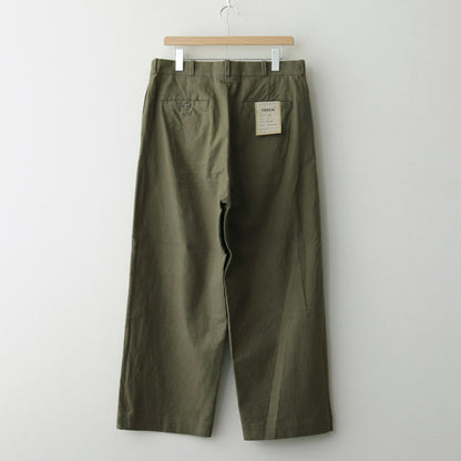 CHINO CLOTH PANTS WIDE #olive [13653]