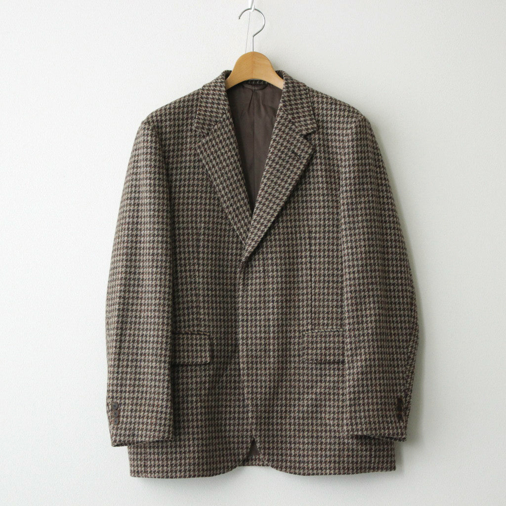 BRITISH WOOL TWEED OVER JACKET #BROWN TWEED [A23AJ02BT] – ciacura