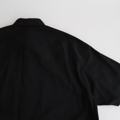 Solotex Twill S/S Oversized Box Shirt #BLACK [GM241-50291B]