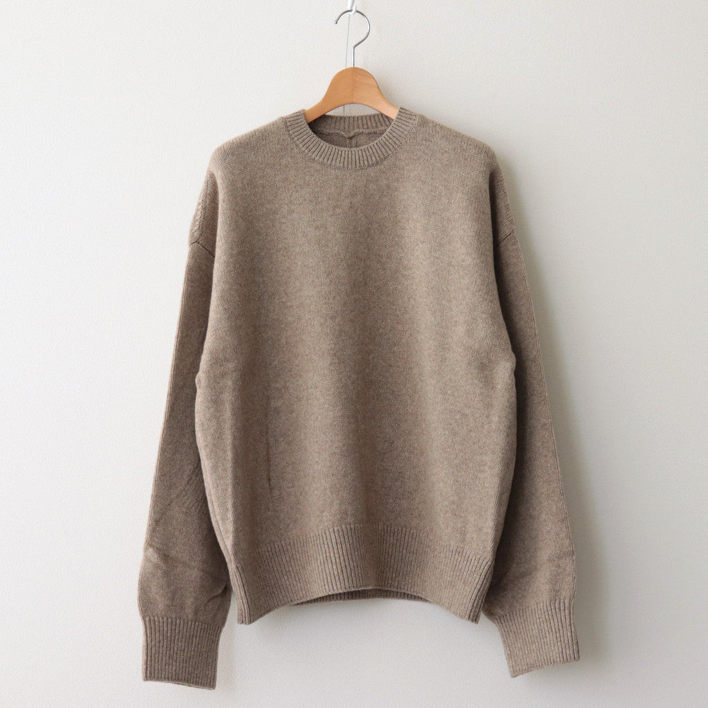 EX FINE LAMBS CREW NECK KNIT LS #BEIGE [ST.691] – ciacura