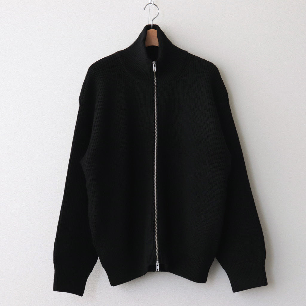 OVERSIZED DRIVERS KNIT ZIP JACKET #BLACK [ST.696] – ciacura