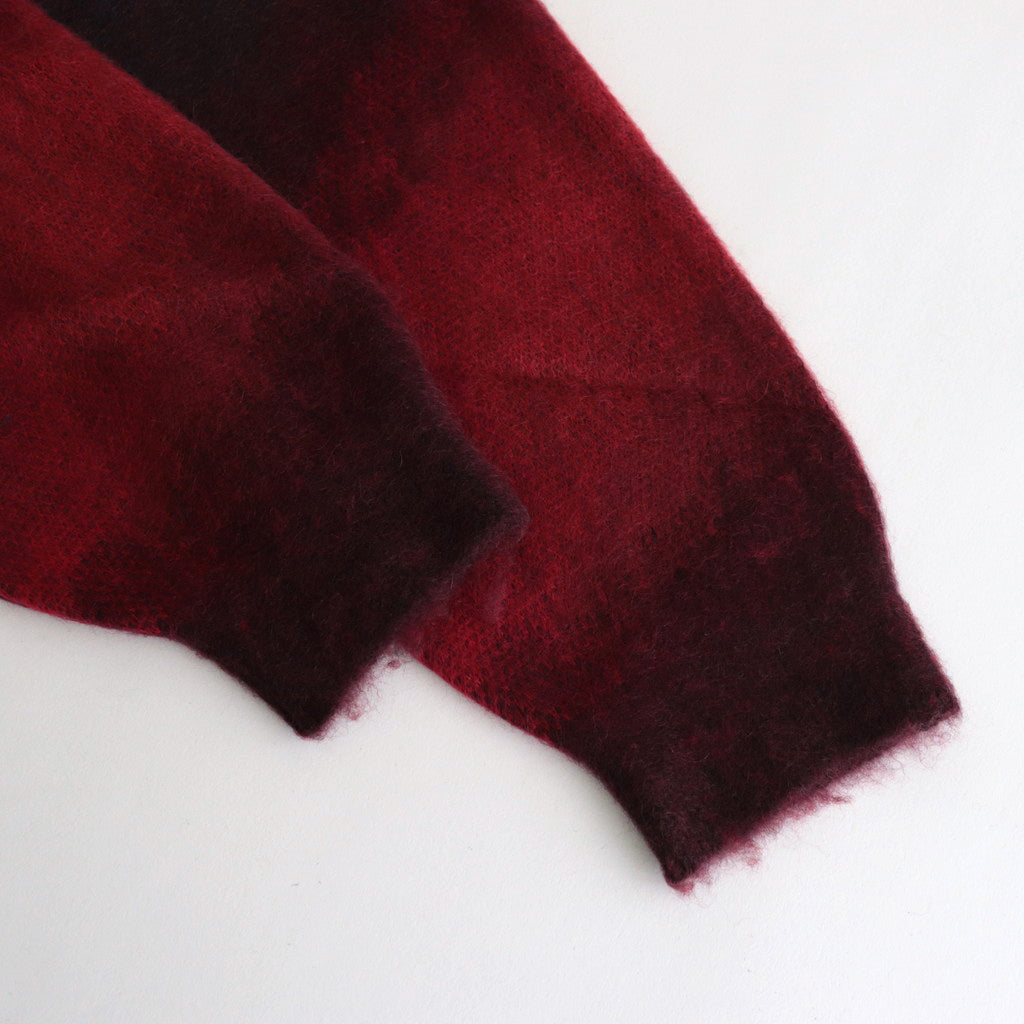 OVERSIZED GRADATION MOHAIR LS #RED [ST.698]
