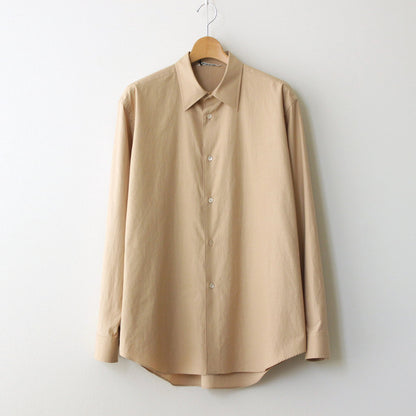 WASHED FINX TWILL SHIRT #LIGHT BROWN [A23AS01TN]
