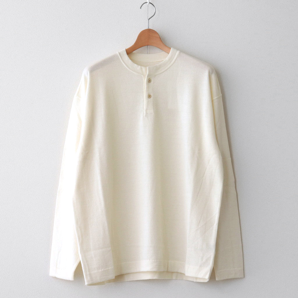Wool Henley L/S #White [2203-005] – ciacura