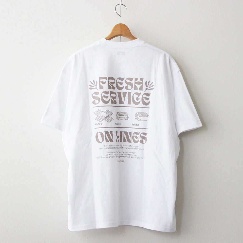 CORPORATE PRINTED S/S TEE - ON LINES #GREIGE [FSC241-70123]