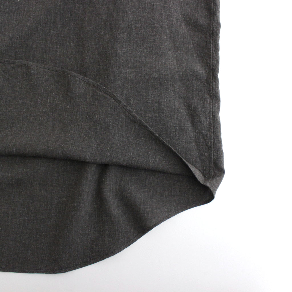 Linen Cupro L/S Oversized B.D Shirt #GRAY [GM241-50238]