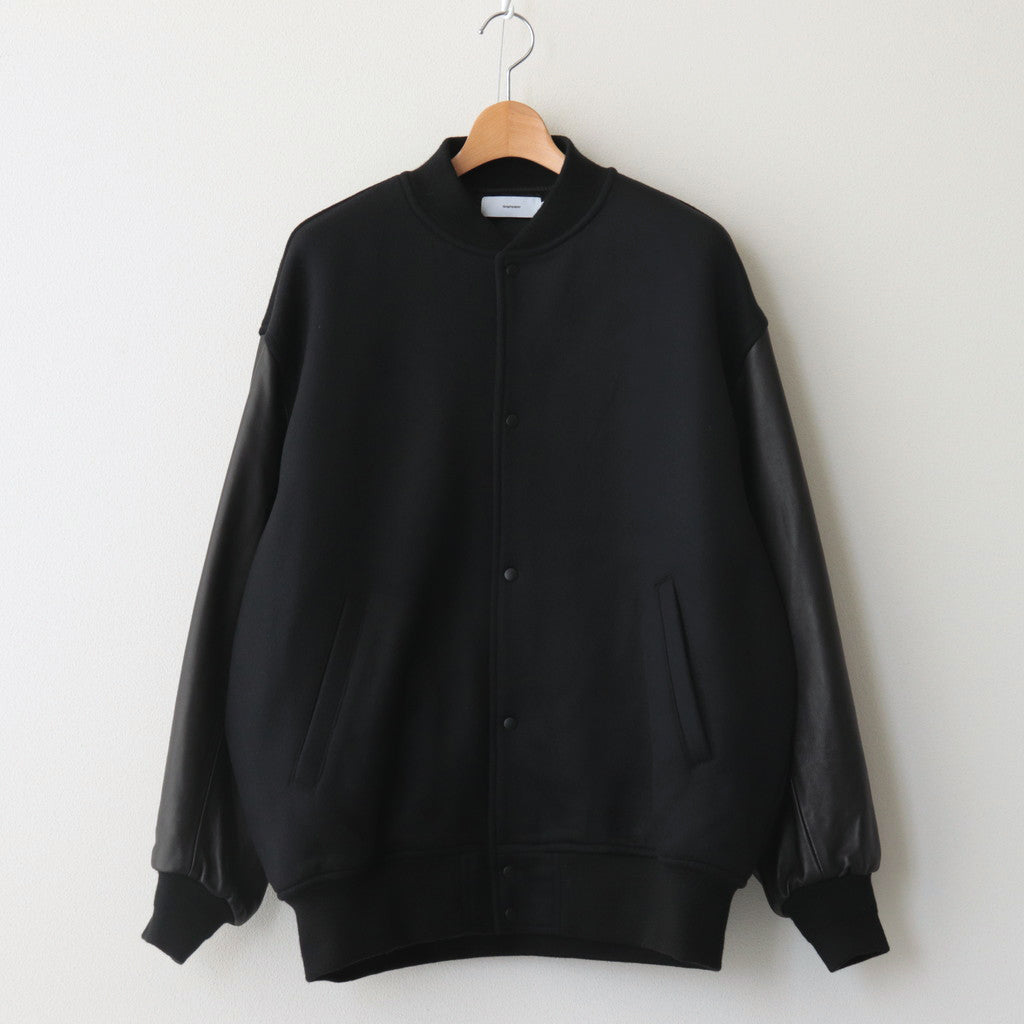 Light Melton Stadium Jacket #BLACK [GM233-30298B] – ciacura