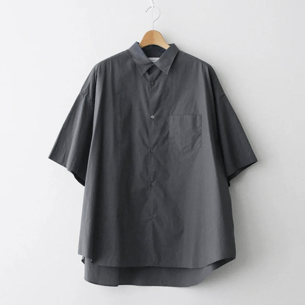 cocoronさま専用✦BRIEFING ✦モックネックシャツ✦ グレー✦S Broad S/S Oversized Regular Collar Shirt #C.GRAY [GM261-50003B