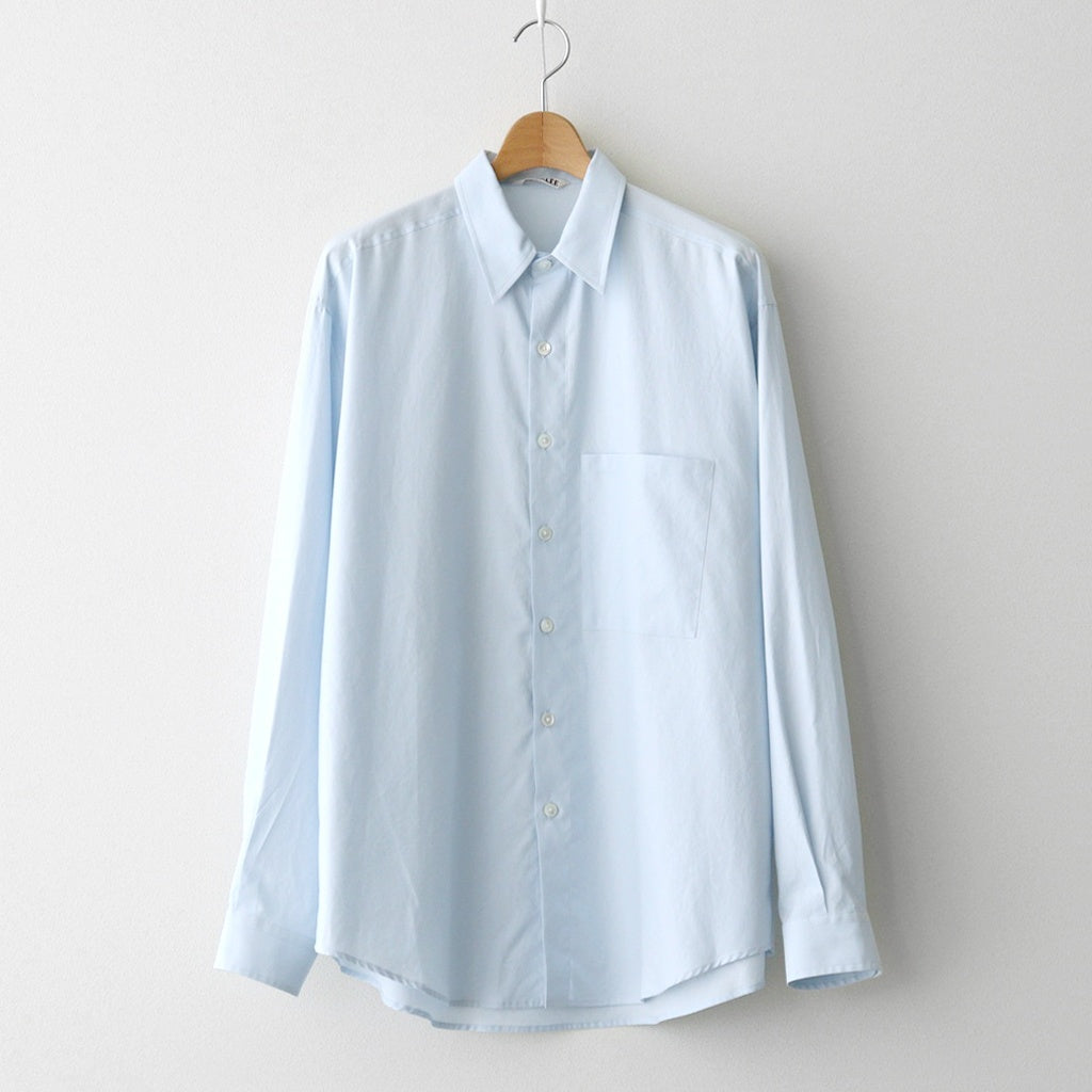 WASHED FINX TWILL BIG SHIRT #LIGHT BLUE [A26AS02TN] - ciacura 三重