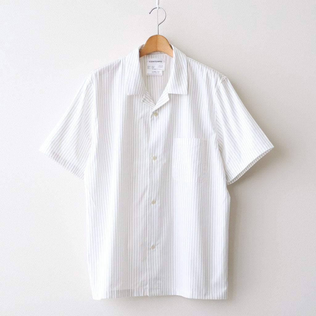 Short-Sleeve Pajama Shirt #STRIPE [53061101] - ciacura 三重県