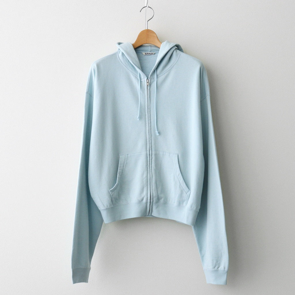 HIGH TWIST LIGHT SWEAT ZIP PARKA #PALE BLUE [A26SP01MU] - ciacura