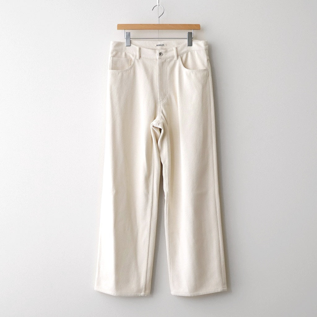 SILK NEP DENIM 5P WIDE PANTS #IVORY WHITE [A26SP01SD] - ciacura