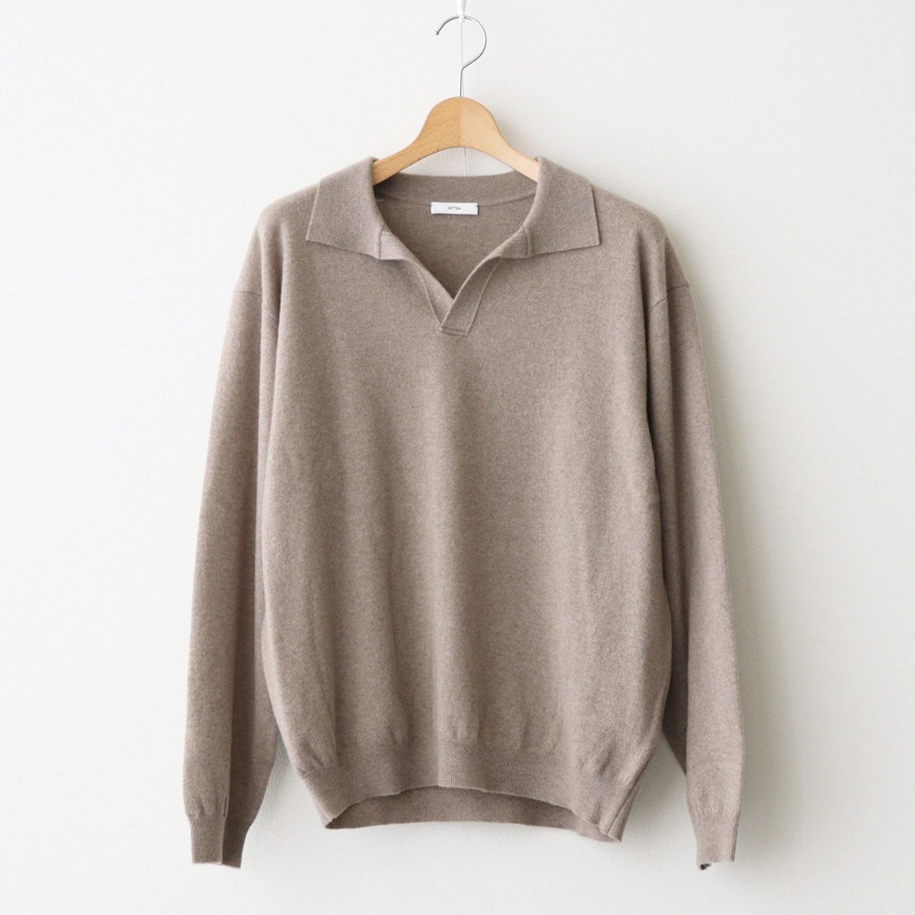 SUPER LIGHT WOOL SKIPPER POLO SWEATER #BEIGE [KRAGGW0803