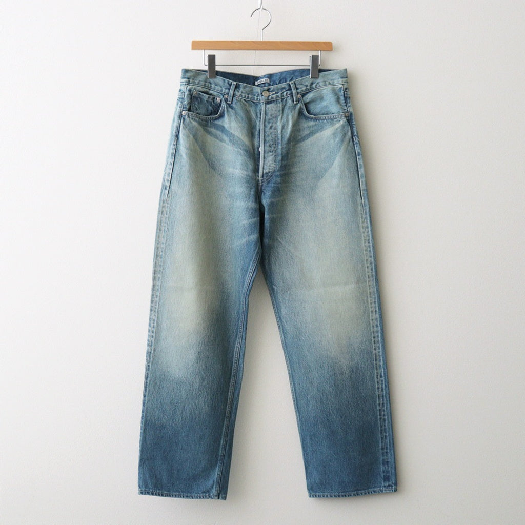 SELVEDGE FADED HEAVY DENIM WIDE PANTS #FADED INDIGO [A25AP03DH
