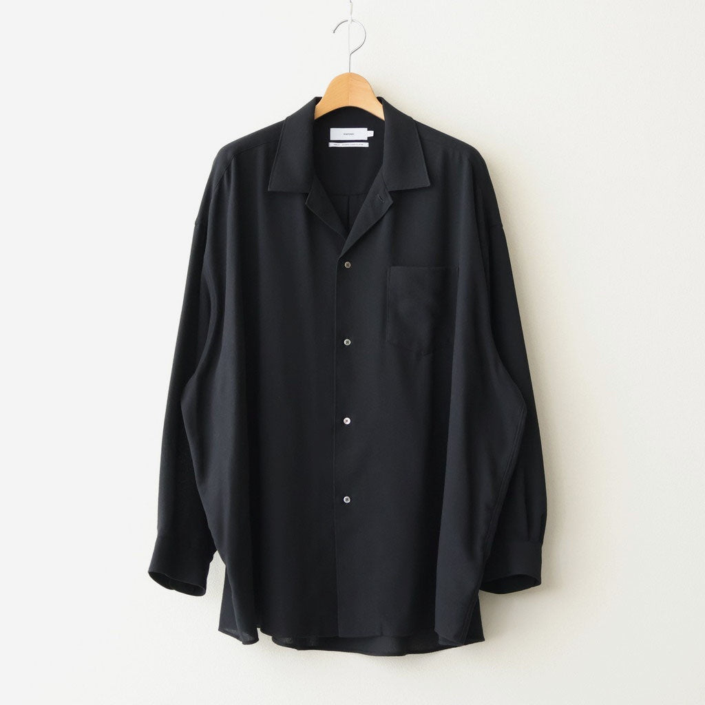 Viscose Viyella L/S Sleeping Shirt #BLACK [GM261-50456] - ciacura
