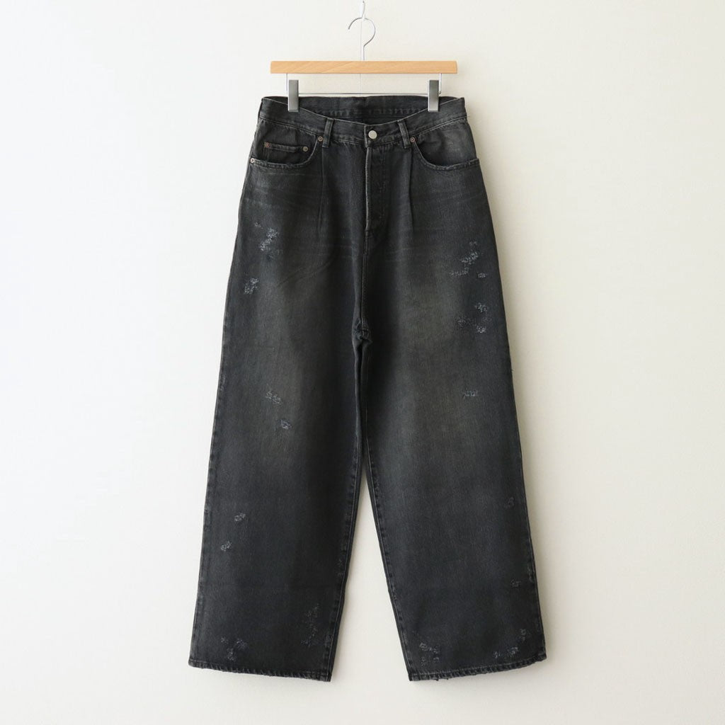 BAGGY DENIM JEANS #BLACK [ST.1237] – ciacura