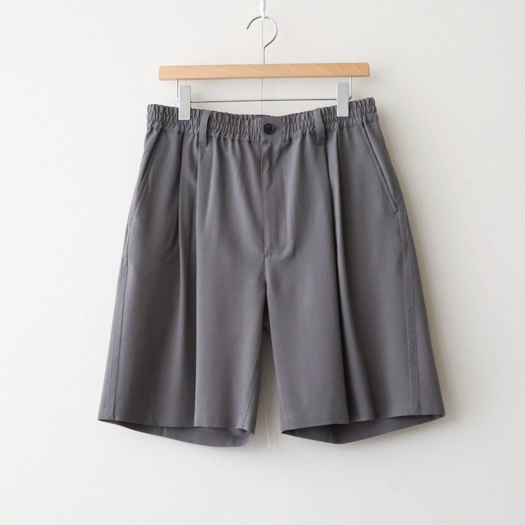 Wool Washer Tropical 2Pleated Easy Shorts #GRAY [YK26SS01174P