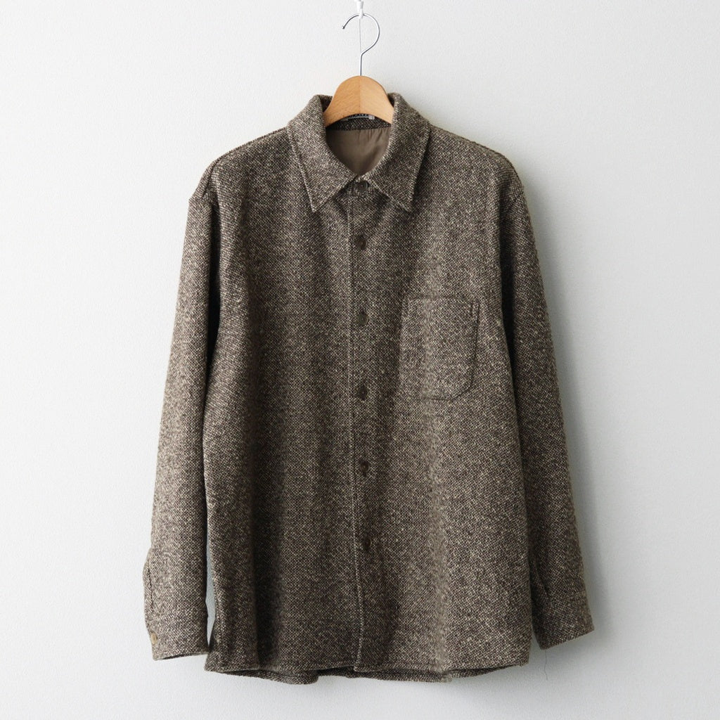 HOMESPUN TWEED SHIRT BLOUSON #BROWN [A25AB02HT] - ciacura 三重県 