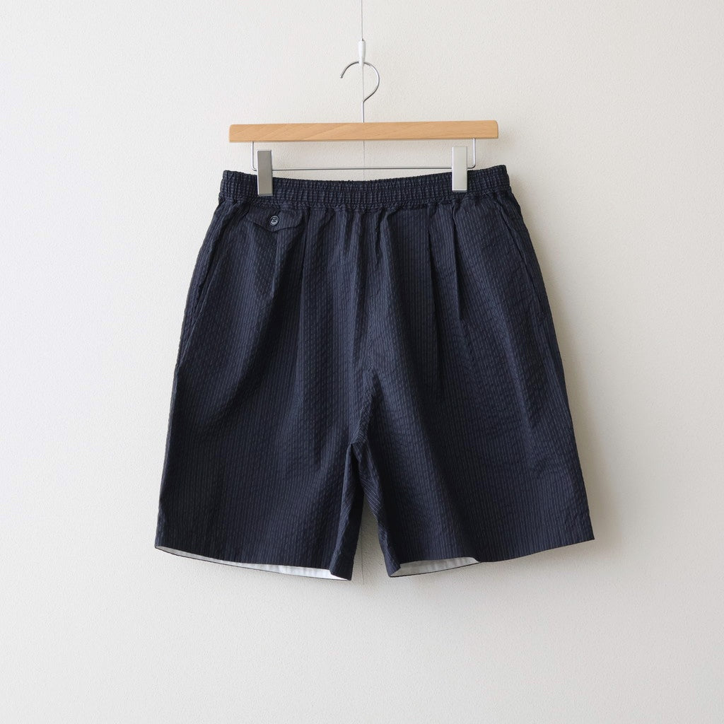 SEERSUCKER EASY SHORTS #NAVY×BLACK [FSC261-40229] - ciacura 三重県