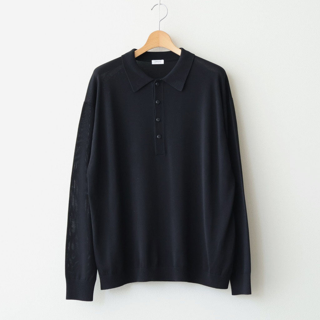 L/S Polo #BLACK [2601-013] - ciacura 三重県四日市市のセレクトショップ