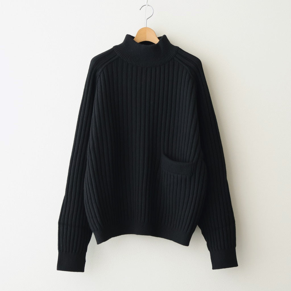 Wide Rib Highneck Sweater #BLACK [YK25FW01100S] – ciacura