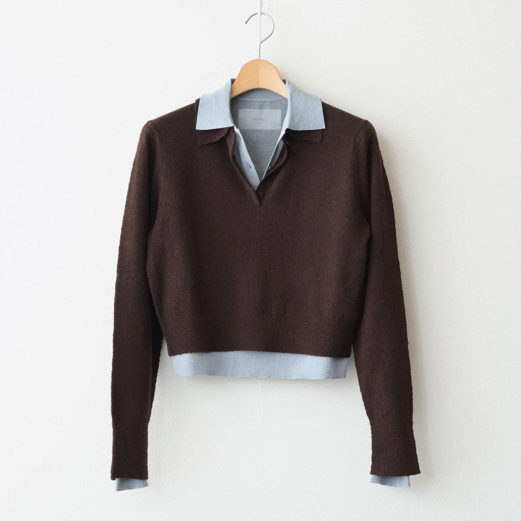 Layered Polo Knit #CHO [12610508] - ciacura 三重県四日市市の