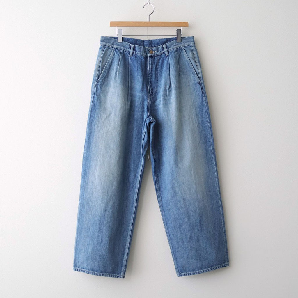 Selvage Denim Two Tuck Pants #INDIGO_LIGHT FADE [GU261-40061LB 