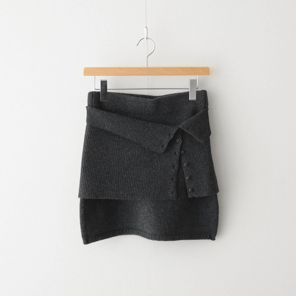 Layered Knit Skirt #C/GRY [12520808] – ciacura