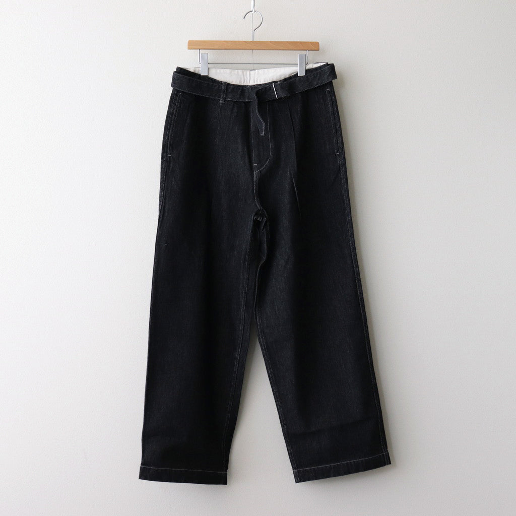 Colorfast Denim Belted Pants #NAVY [GM243-40210B] – ciacura