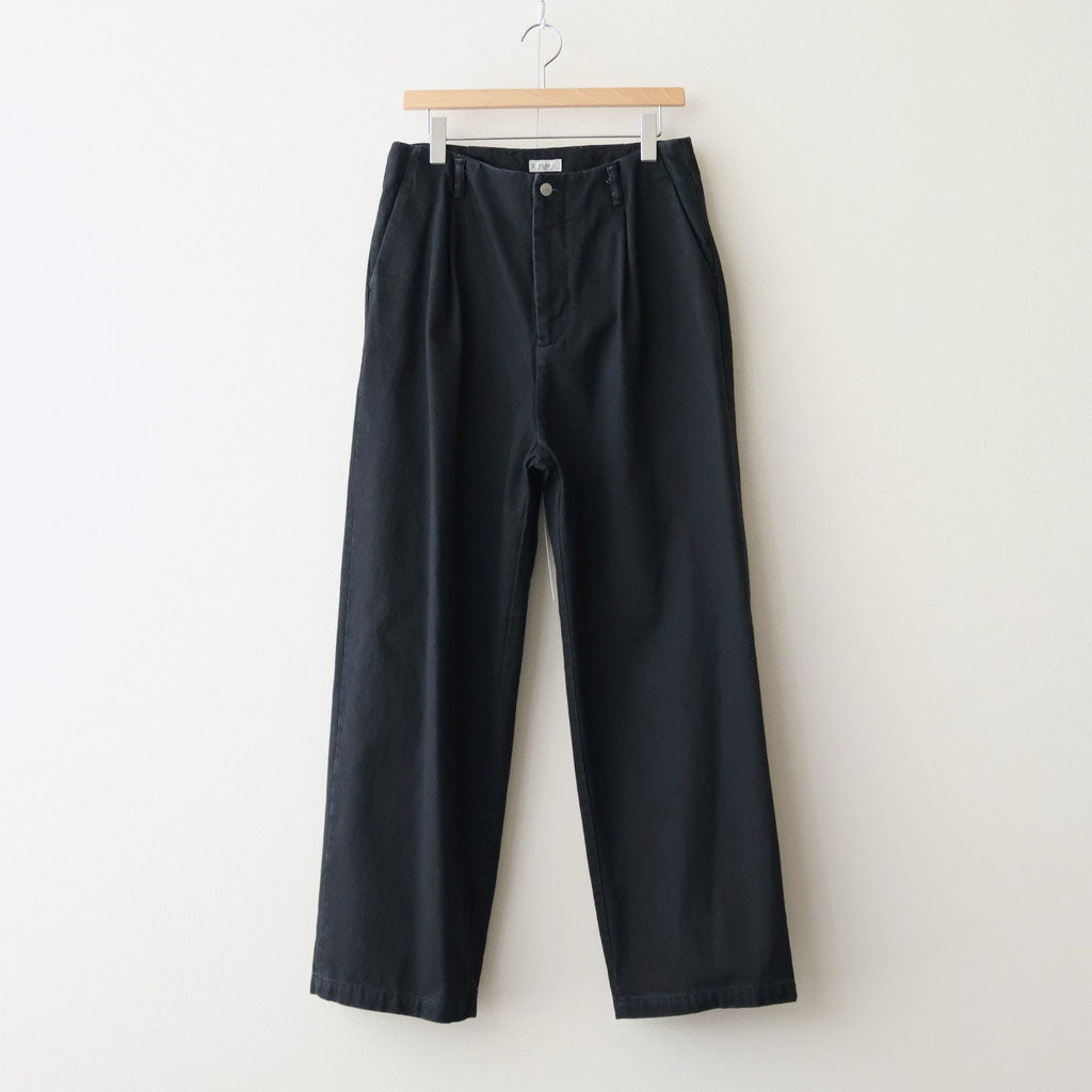 1pleated Wide Tapered Trousers #BLACK [YK26SS01181P] - ciacura
