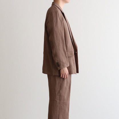 PAPER KERSEY SIDE OPEN DOUBLE-BREASTED JACKET #TAUPE [YK21SS0186J]