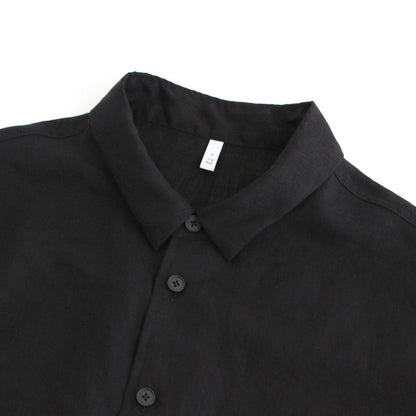 FCVSH | スラブトリアセテート・ガーゼ スモールカラーワイドシャツ #BLACK [AR_FR011SF]