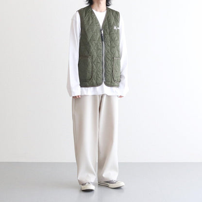 QUILTED REVERSIBLE VEST #086/KHAKI [9M22AW004]