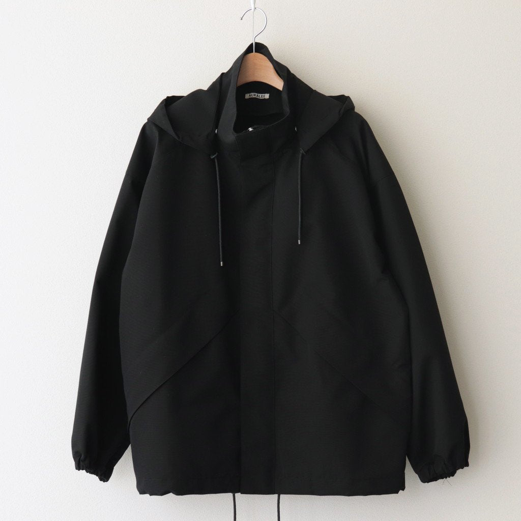 WOOL MAX CANVAS HOODED BLOUSON #BLACK [A23SB02WC] _ AURALEE