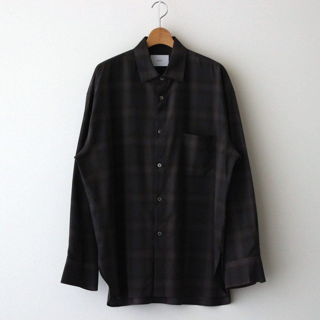 OVERSIZED DOWN PAT SHIRT #KHAKI CHECK [ST.544-2] _ stein