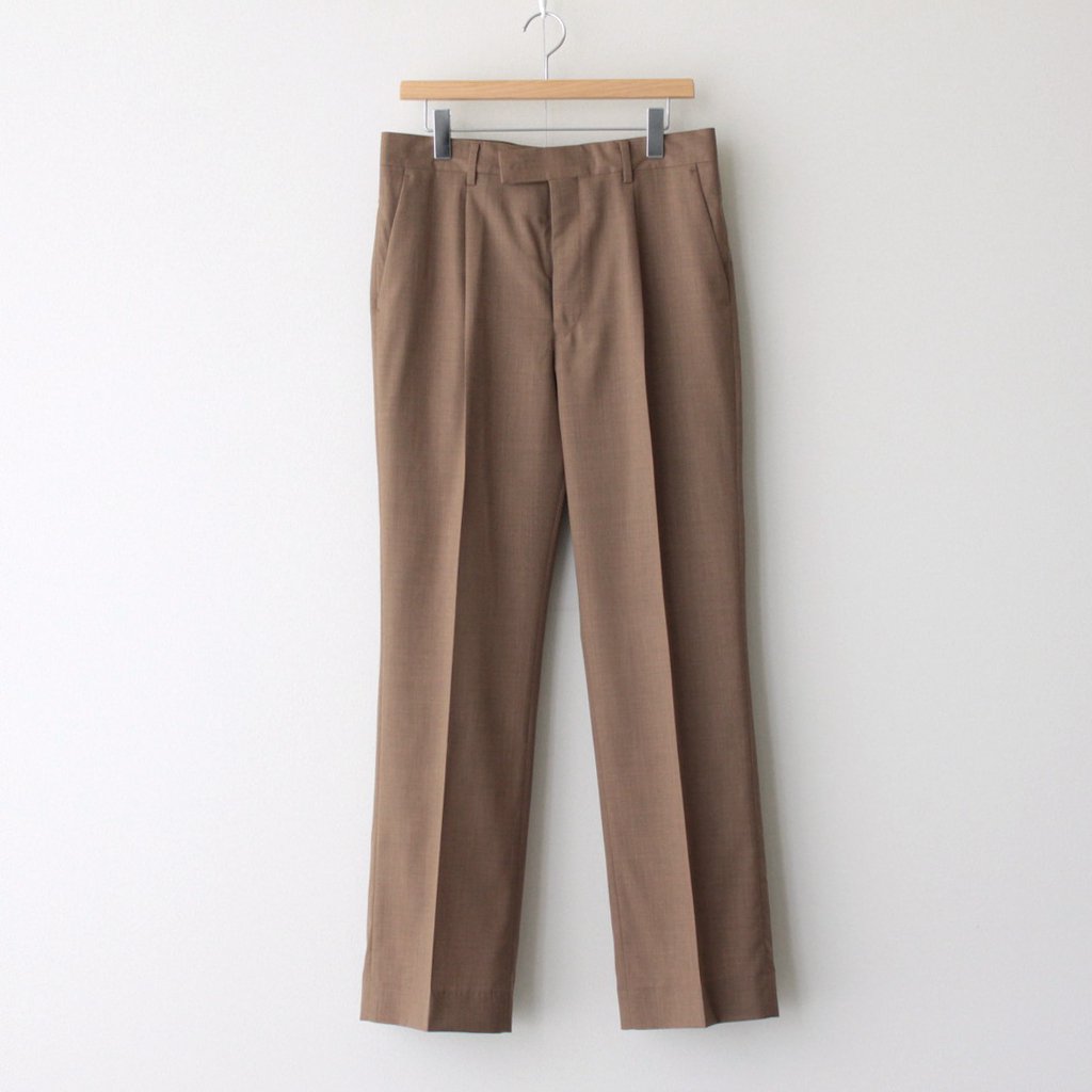 SUPER FINE TROPICAL WOOL SLACKS #TOP BROWN