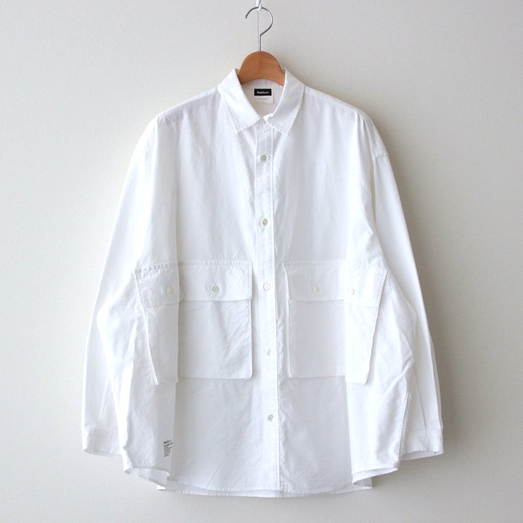 OXFORD FLAP POCKET L/S SHIRT #WHITE [FSW-22-SH_66] _ FreshService