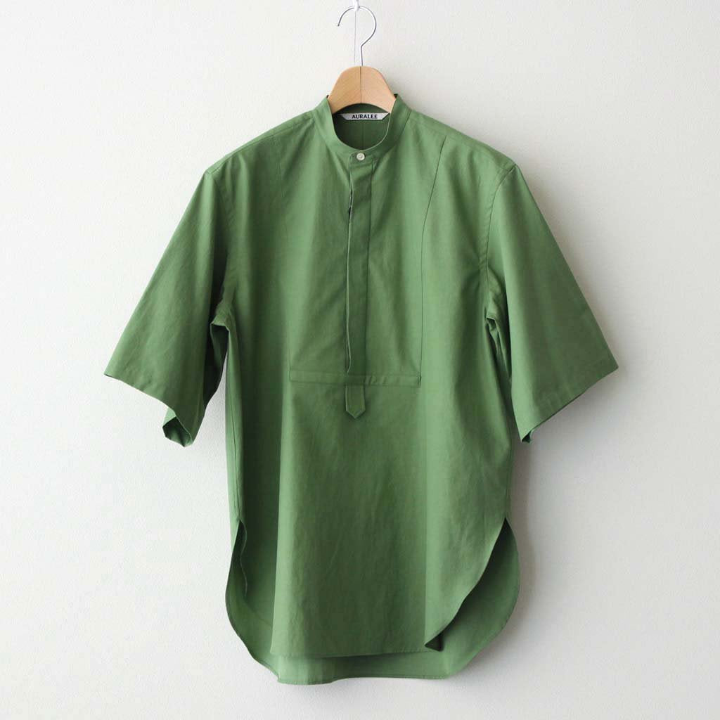 WASHED FINX TWILL HALF SLEEVED P/O SHIRT #GREEN [A23SS05TN] _