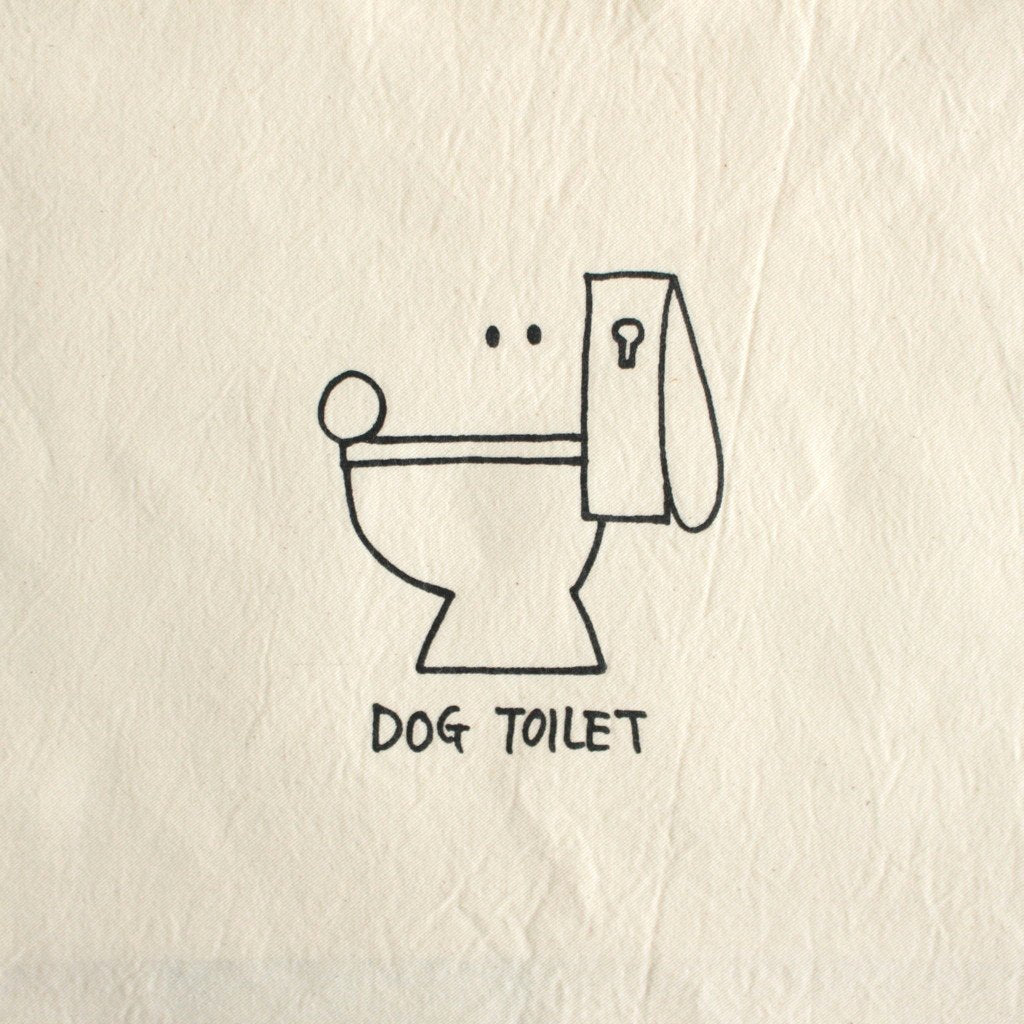 PRINT BAG - DOG TOILET #NATURAL [33901]