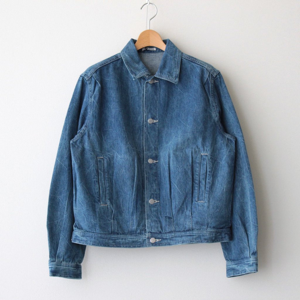 SELVEDGE FADED LIGHT DENIM BLOUSON #LIGHTNING EFFECT INDIGO SELVEDGE FADED LIGHT DENIM BLOUSON #LIGHTNING EFFECT INDIGO