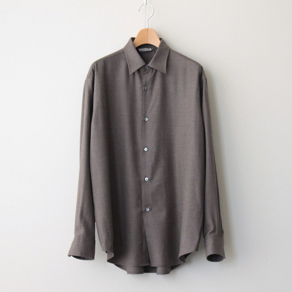 SUPER LIGHT WOOL SHIRT #TOP BROWN [A23AS03OS] – ciacura