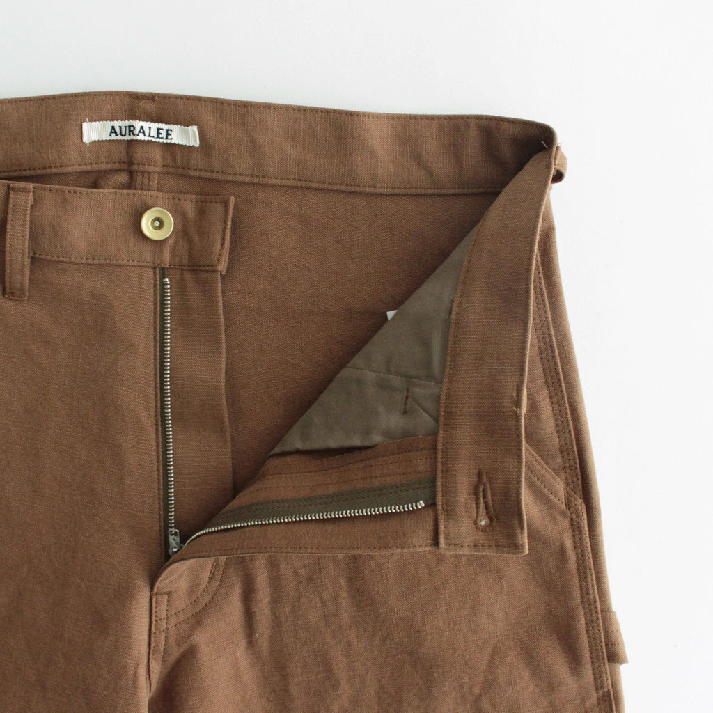 WASHED HEAVY CANVAS PANTS #BROWN [A23AP02MN]