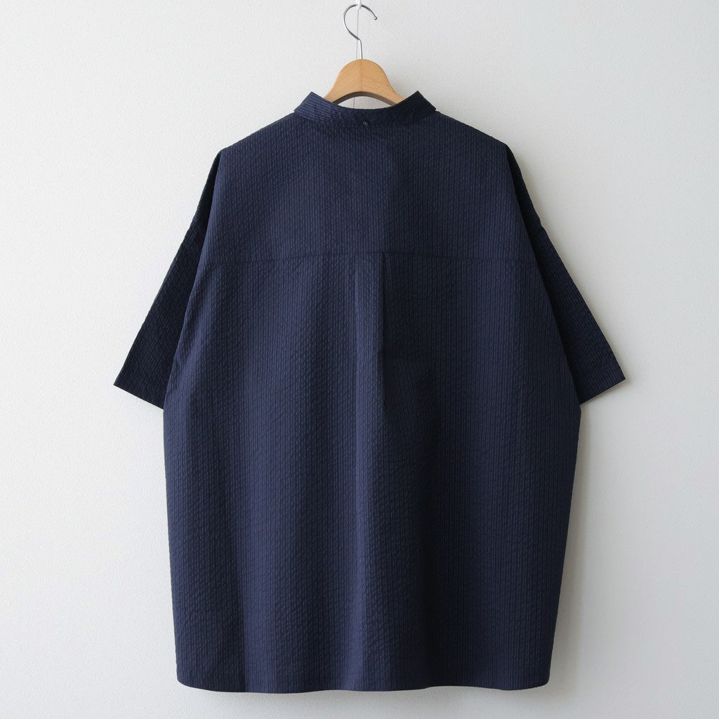 SEERSUCKER S/S B.D SHIRT #NAVY×BLACK [FSC261-50228]