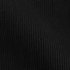 COTTON HIGH GAUGE RIB KNIT CROPPED CREW NECK CARDIGAN #BLACK [A00C04HR]