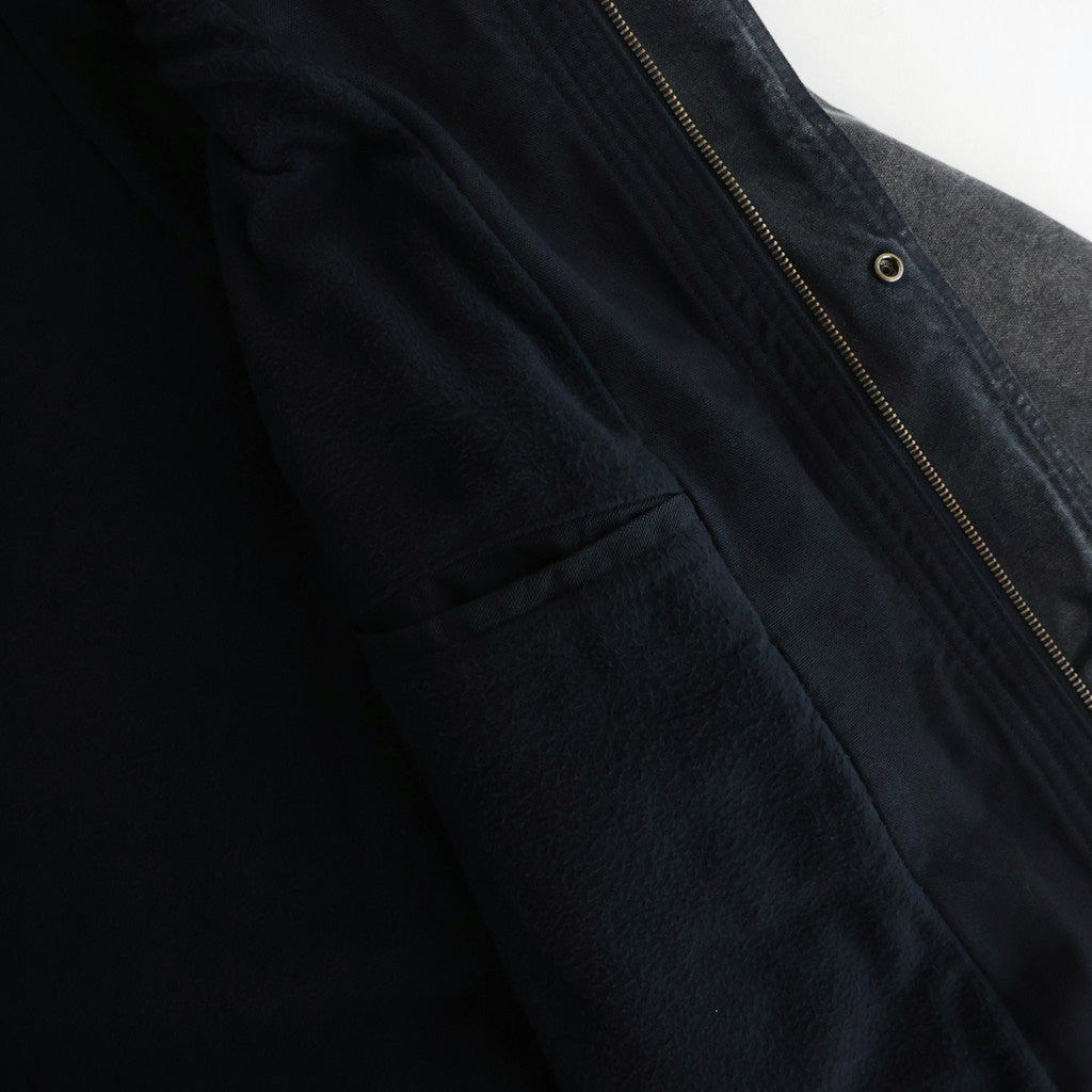 PRODUCT DYED ORGANIC COTTON DUCK BLOUSON #FADED BLACK [A25AB01CD PRODUCT DYED ORGANIC COTTON DUCK BLOUSON #FADED BLACK [A25AB01CD