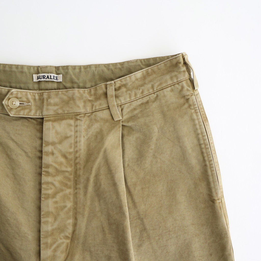 PRODUCT DYED FINX CHINO ONE-TUCK PANTS #BEIGE [A25AP01CP]
