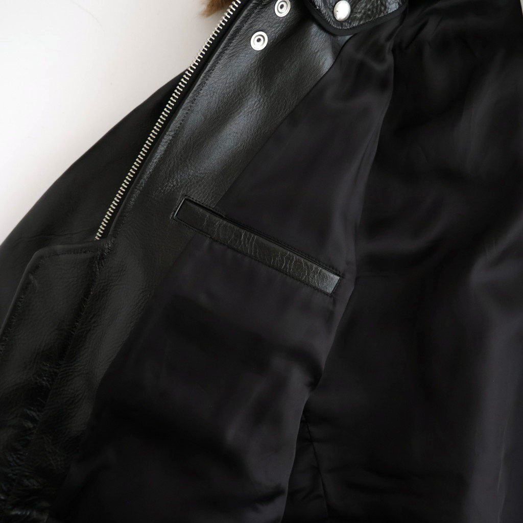 SHRINK LEATHER G-1 JACKET #BLACK SHRINK [26330705]