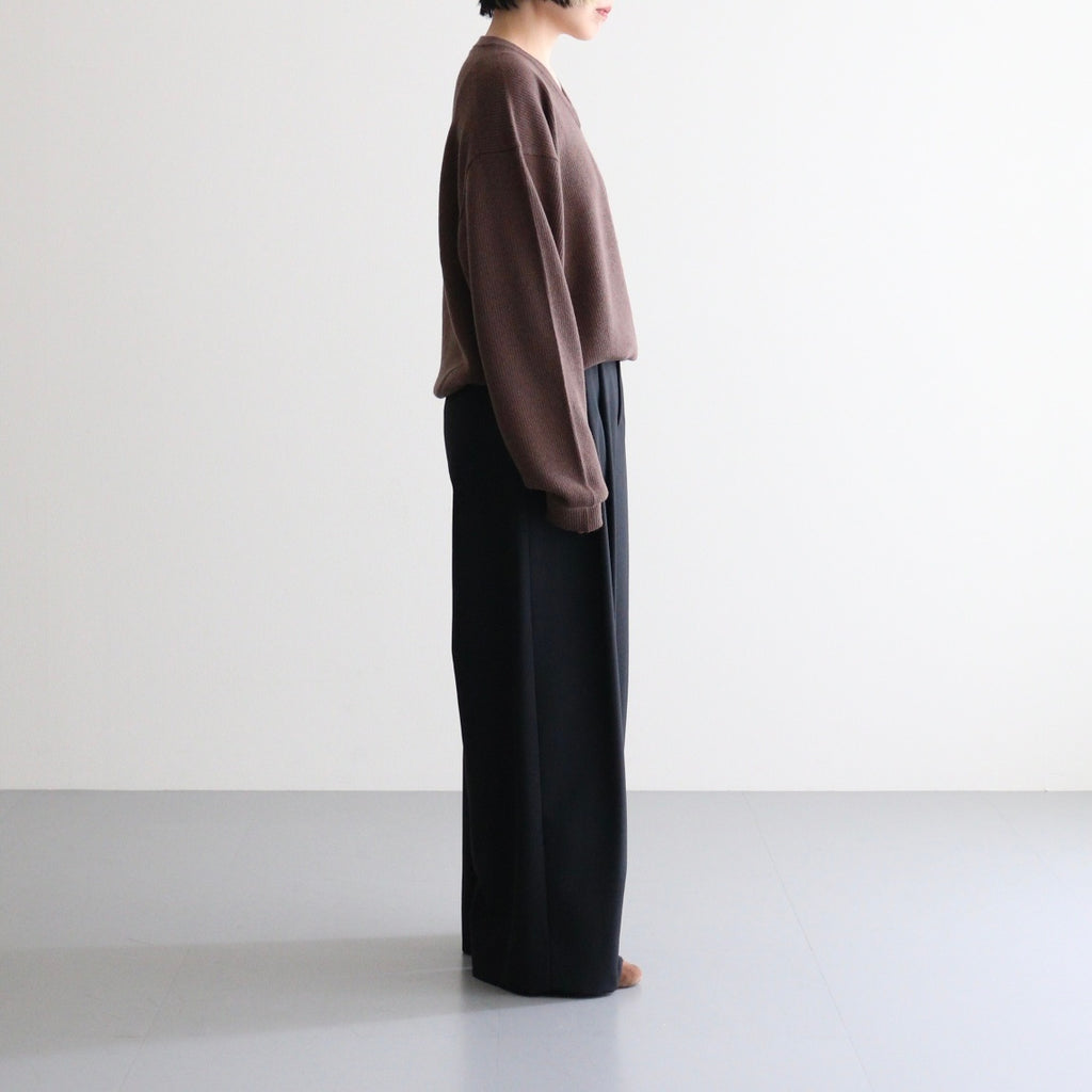 V Neck P/O #BROWN [2503-005]