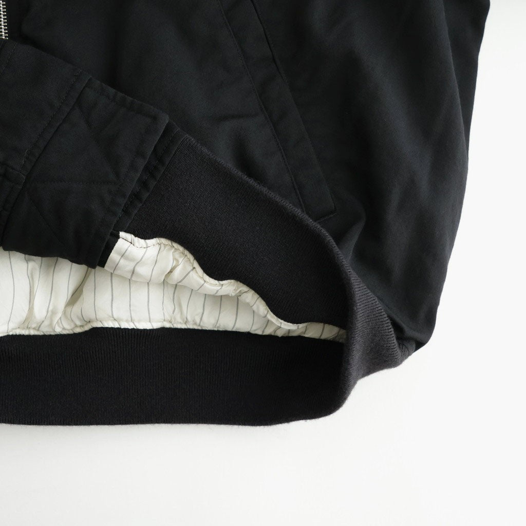 Fulled Wool Twill Flight Jacket #BLACK [GU263-30411]